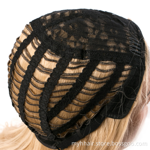 Ombre 28 Inch Synthetic Black Ombre Blonde Female Daily Party Heat Resistant False Hair Blonde Wavy Wigs For Women